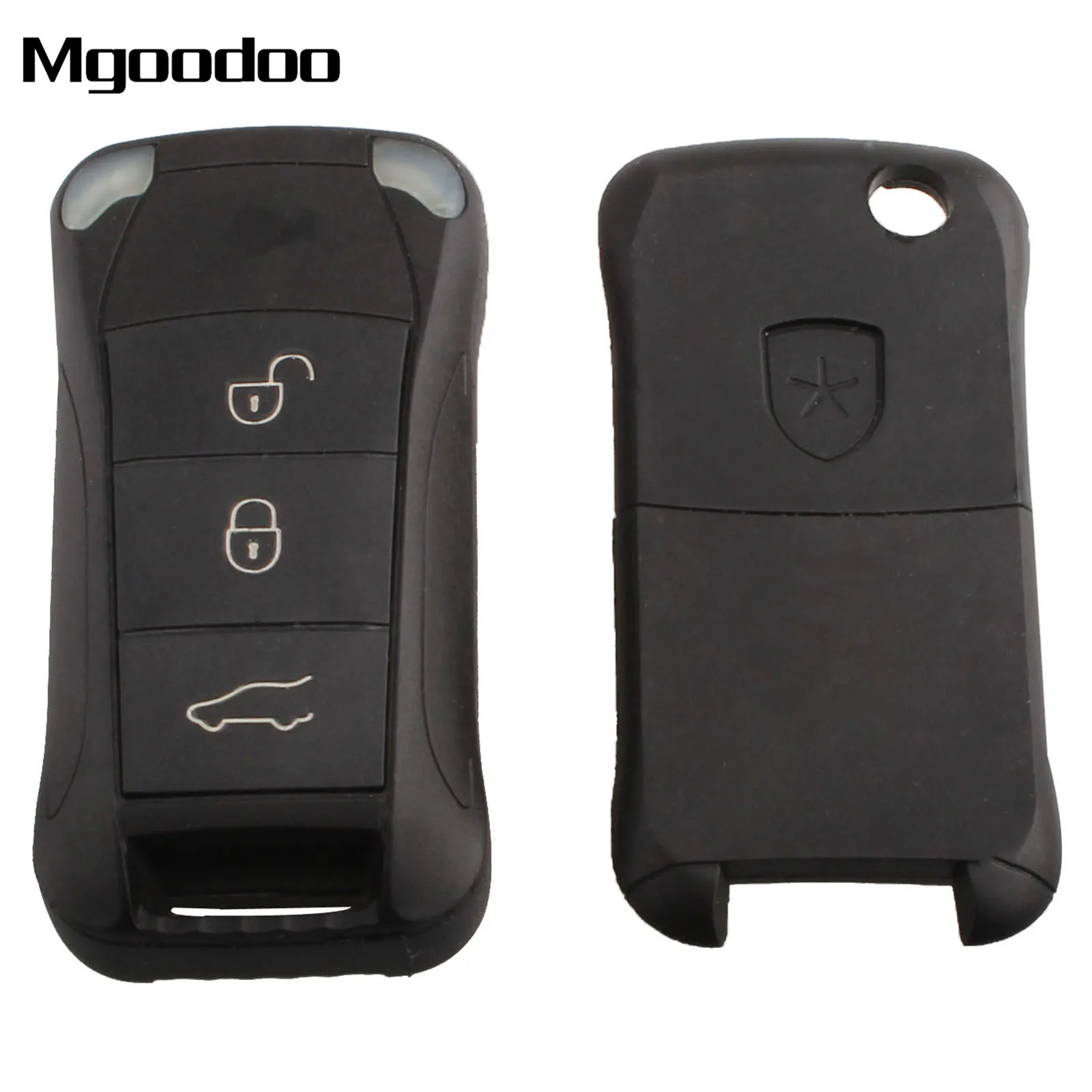Mgoodoo Key Shell Remote Flip Folding Car Case Fob 3 Buttons For Porsche Cayenne 2010 2009 2008 2003 2004 2005 2006 | Автомобили и