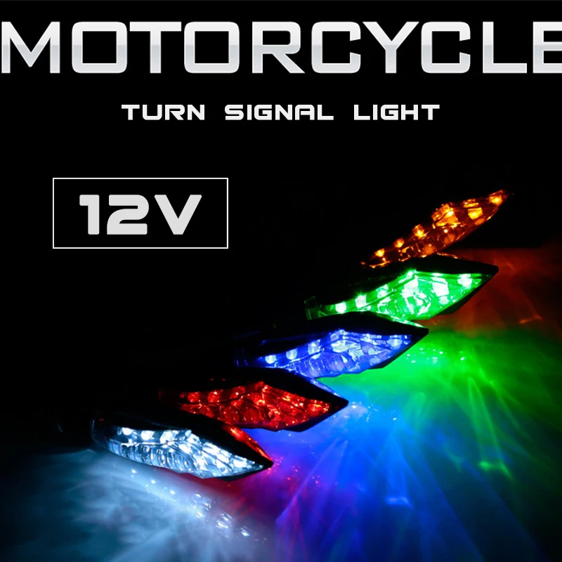 

12V Motorcycle Scooter LED Turn Signal Light Car cafe racer 2PCS Flasher Indicator Blinker Lamp Motorcycle Accessories 15