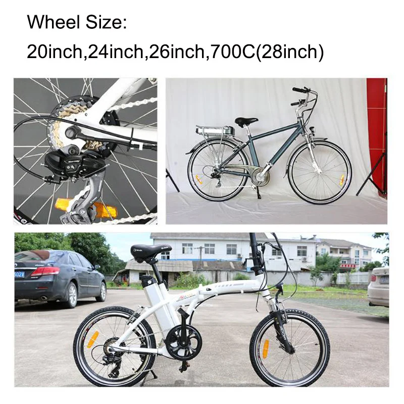 

36V 250W Rear Hub Motor Wheel eBike Conversion Kit Brushless Electric Bicycle Bike FOR 3/6/7 Speed flywheel 20 26 inch 700C