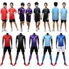 Мужская футболка с коротким рукавом, Фиолетовый Комплект футболок, красная Футбольная форма, синяя футболка, детская спортивная футболка для бега, индивидуальное имя, номер