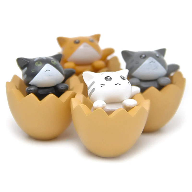 

Креативные милые украшения в виде кошачьих яиц, «сделай сам», микро-ландшафт, настольное украшение для дома