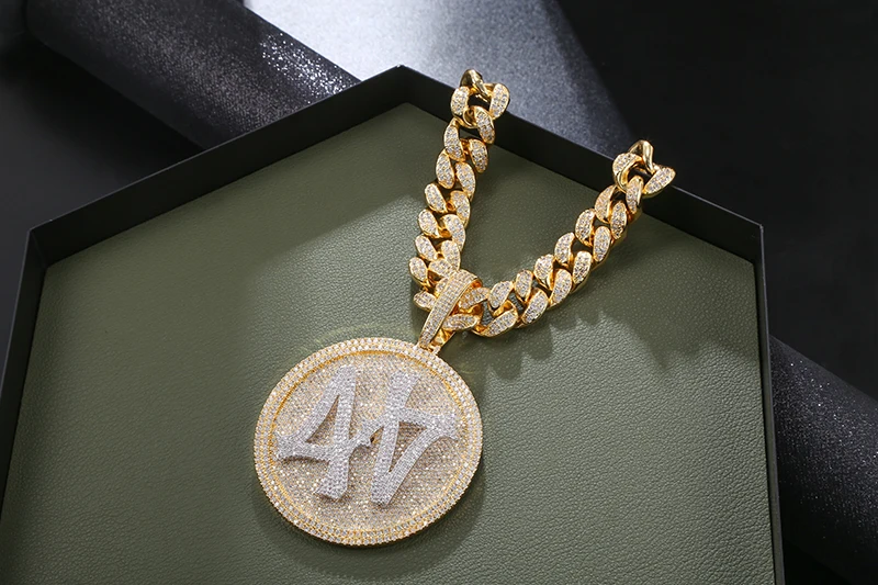 Кулон в стиле хип-хоп с кубическим цирконием и кристаллом | Украшения аксессуары