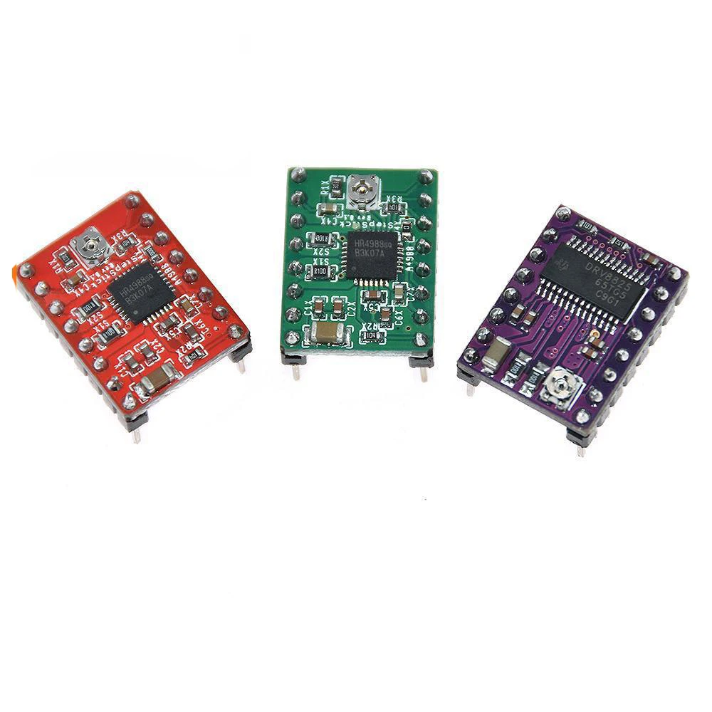 4 шт./лот StepStick DRV8825 A4988 Драйвер шагового двигателя с теплоотводом Reprap 4-слойные PCB пандусы заменить A4988 Драйвер