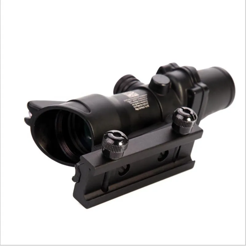 Totrait ACOG 4X32 охотничий прицел из настоящего волокна оптика Зеленая красная точка с