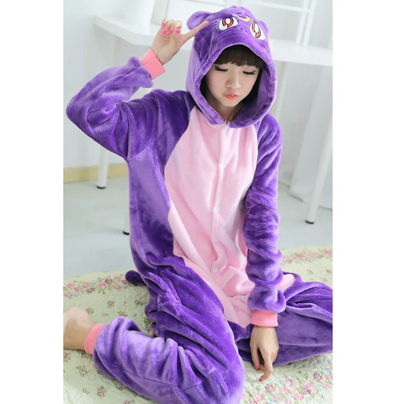 Пижама комбинезон Женская фланелевая с капюшоном и длинным рукавом| |