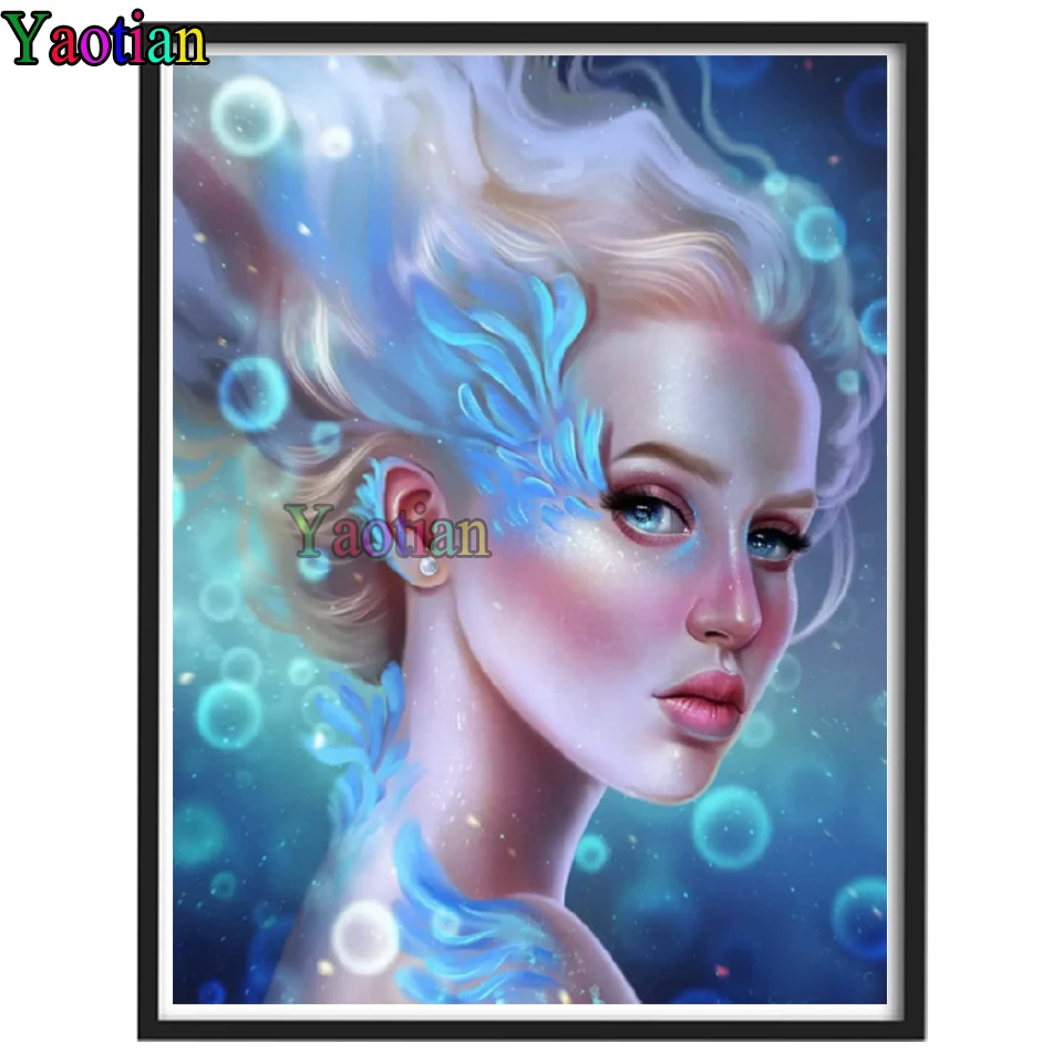 

5D puzzle DIY Full square Diamond Painting Pretty Girl Diamond Rhinestone Embroidery Cross Stitch Mosaic Decoration Home Art