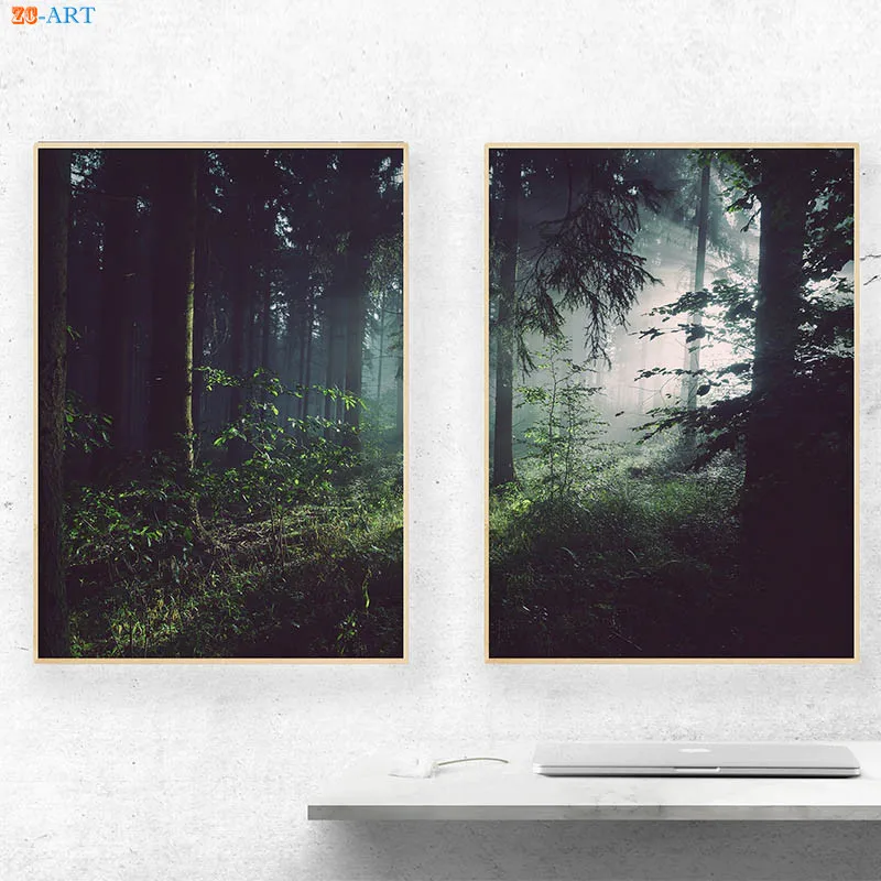 Картина на холсте с изображением гор и леса настенный постер настенные картины
