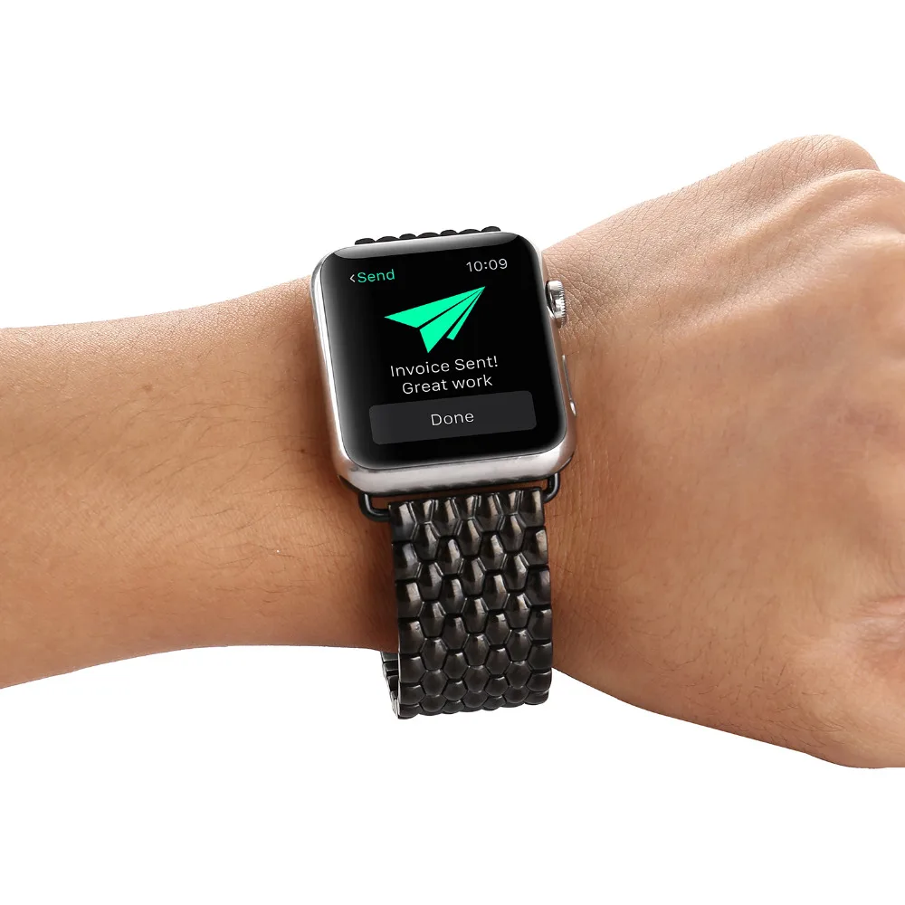Браслет из нержавеющей стали для Apple watch 38 мм 42 40 44 спортивный ремешок с