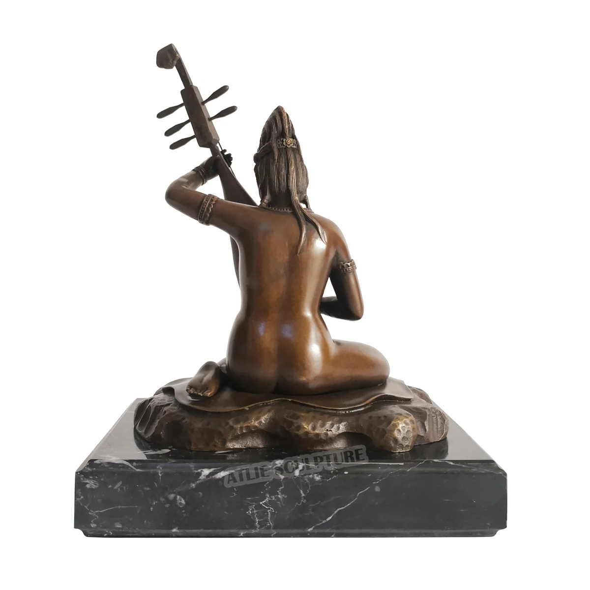 Бронзовый Сарасвати Скульптура индуистской мифологии мудрость богатство богиня