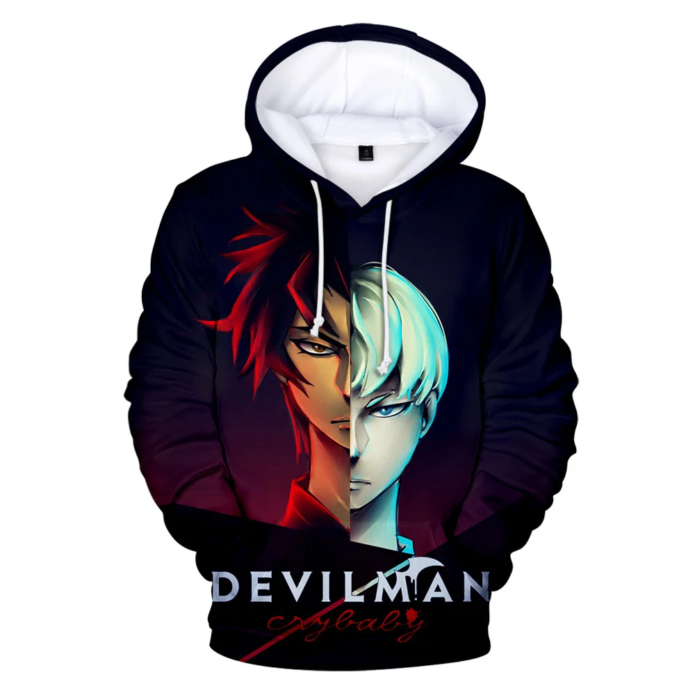 

2021 Devilman Crybaby Debiruman Japan Anime Hoodies Sweatshirt Print Trend Men/women Clothes Hip-Hop Devilman Pullover