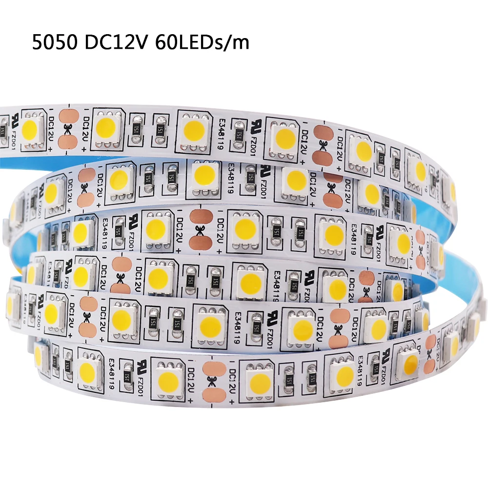 5 м Светодиодная лента 5054 5050 SMD 120 светодиодный 60 светодиодный 2835 5630 12 В DC гибкий светильник водонепроницаемый гибкий светодиодный светильник для украшения дома 8 цветов