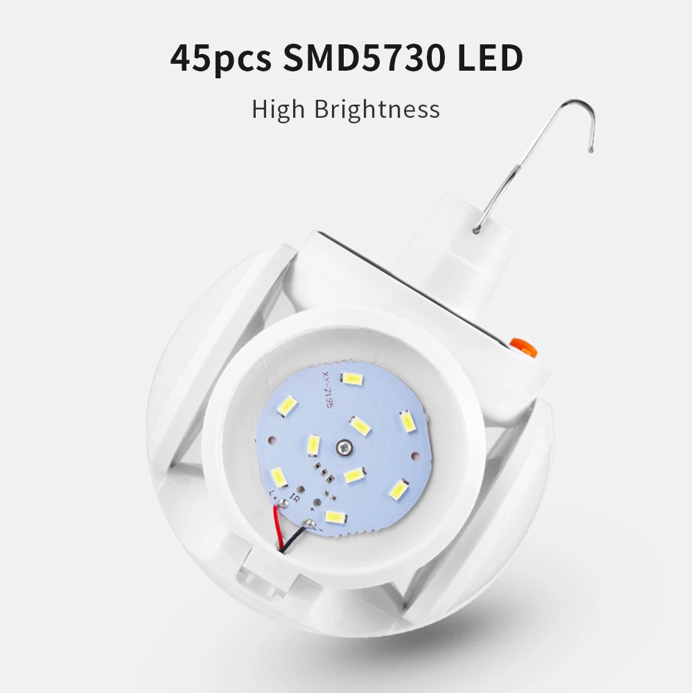 СВЕТОДИОДНЫЙ Ночник светильник переносная лампа на солнечных батареях складной