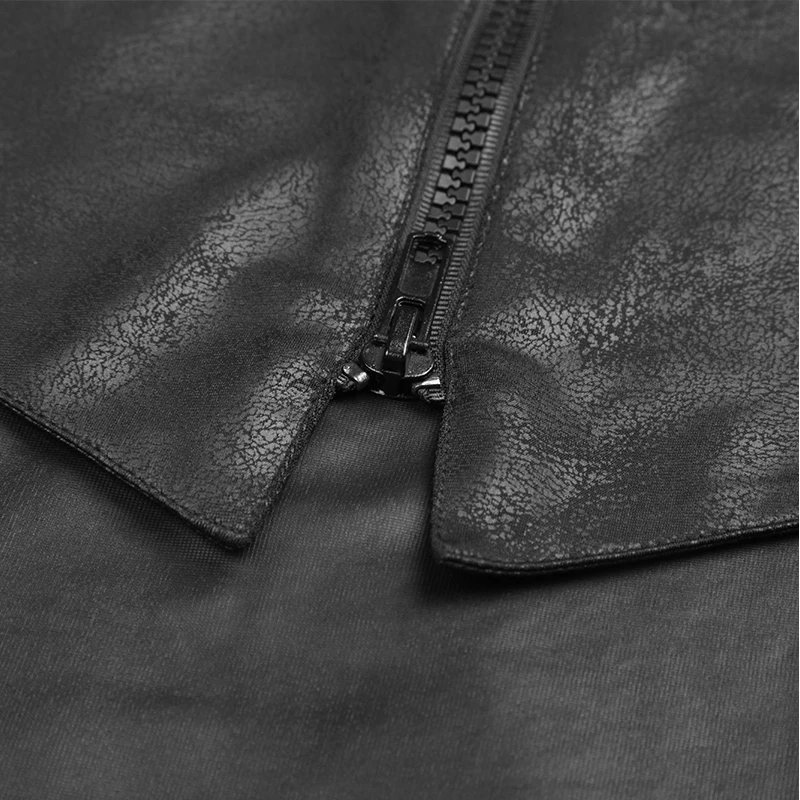 PUNK RAVE Punk Rock Crack Grain Fabric Leather Pants Steampunk Gothic Black Women Stretch Tights Female Elastic Trousers Capris | Женская