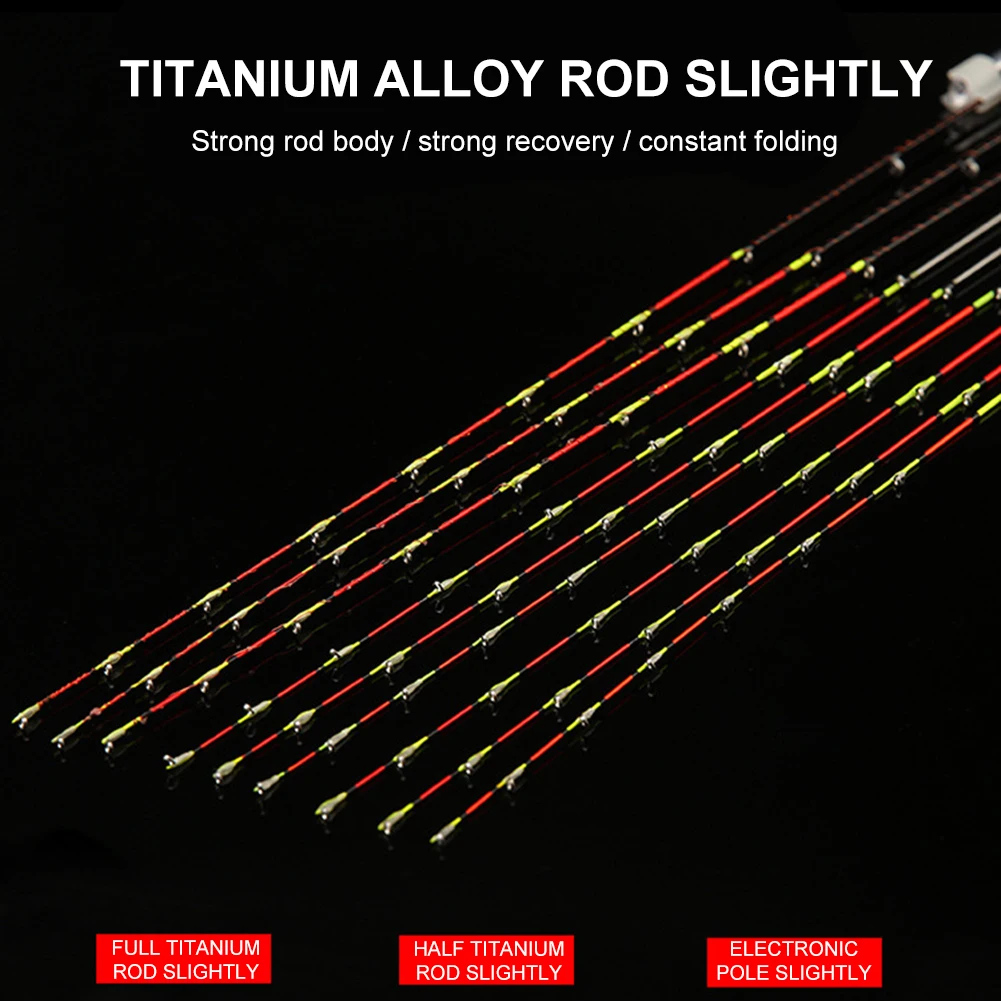 

55cm Half/Full Titanium Alloy Raft Tip Repair Refit Replacement Night Fishing Flexible Rod Tip Fishing Tackle Pole Accessories