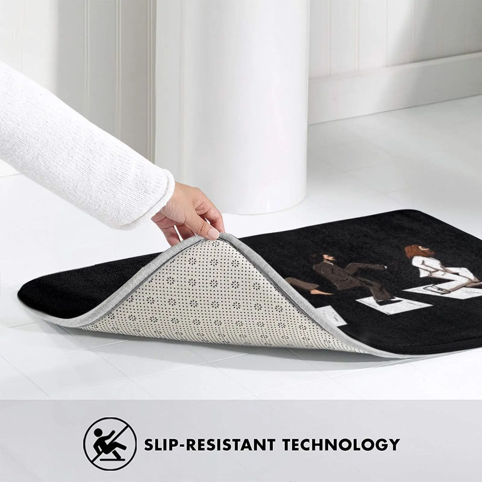 Коврик с крестом нескользящий коврик для пола спальни альбома Abbey Beatle Music | Дом и