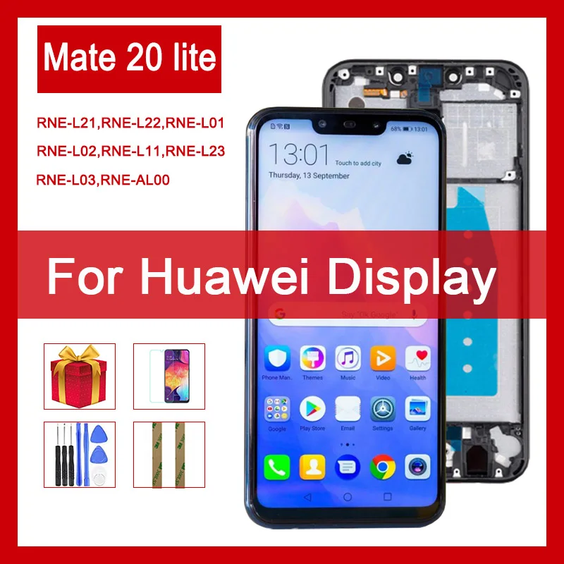 

Для Huawei Mate 20 Lite 2018 SNE AL00 LX1 LX2 LX3 INE LX2 ЖК-дисплей с сенсорным экраном дигитайзер в сборе с или без рамки