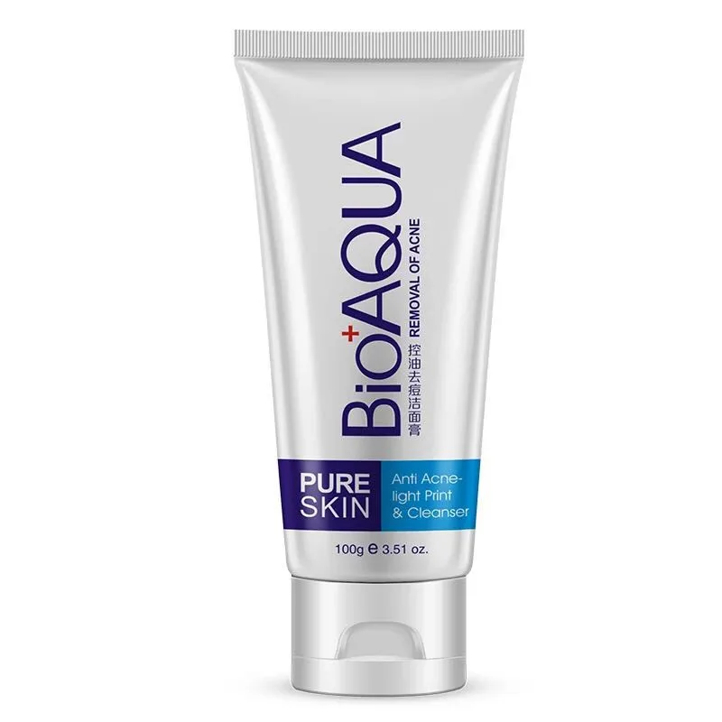 

Bioaqua Acne Treatment Foam Shrink Pores Removal Acne Facial Cleanser Black Head Remove Oil-control Deep Cleansing 100g 2pcs