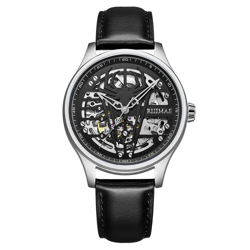 Оригинальные мужские модные повседневные Автоматические наручные часы RUIMAS с