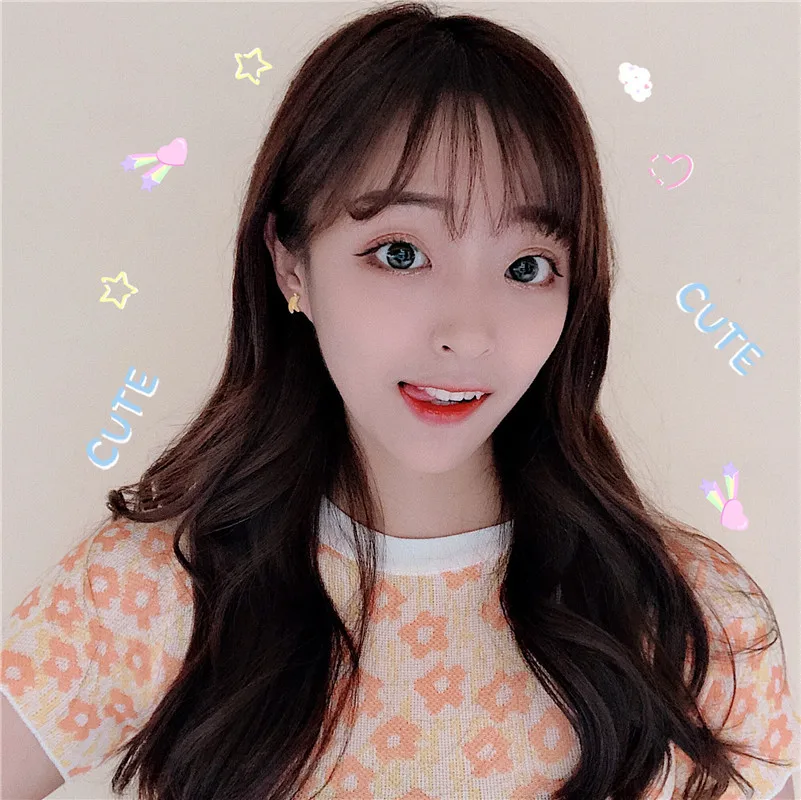 S925 Серебряные корейские асимметричные милые серьги-гвоздики серьги для женщин