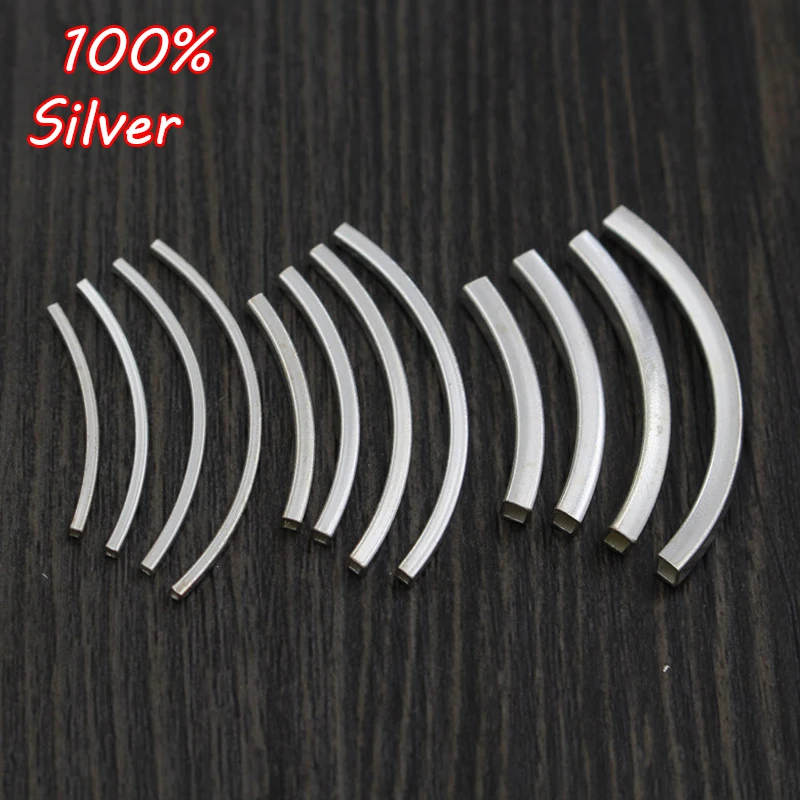 4 шт серебро 925 пробы цветные квадратные трубки лампы для рукоделия ювелирные