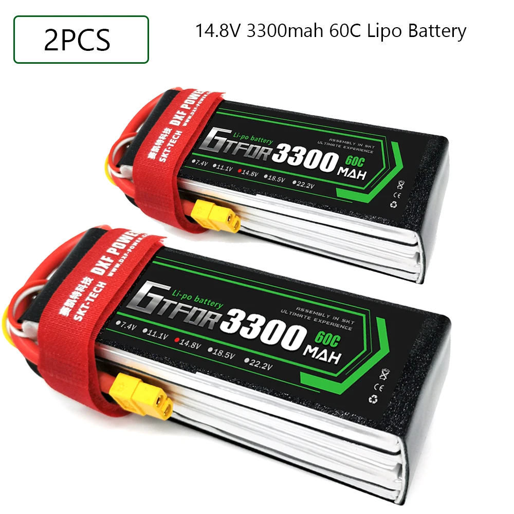 

GTFDR 3300mAh 14.8V 60C-120C Lipo battery 6S XT60/DEANS/XT90/EC5 For AKKU Drone FPV Truck four axi Helicopter RC Car Airplane