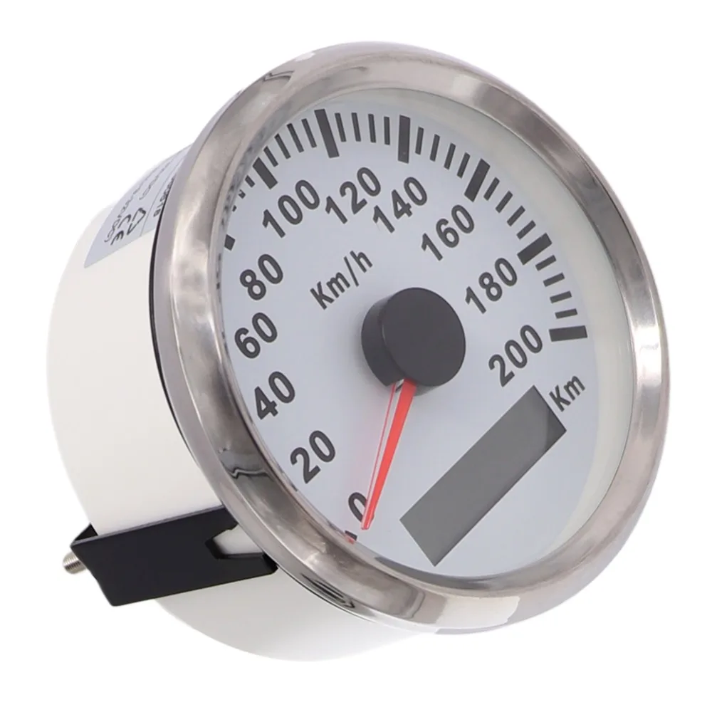 Водонепроницаемый Спидометр 85 мм 200 км/ч с GPS-антенной красная подсветка для
