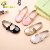 jgshowkito autumn girls shoes princess kids flat shoes pu leather children casual shoes with flowers party show shoes for girls
