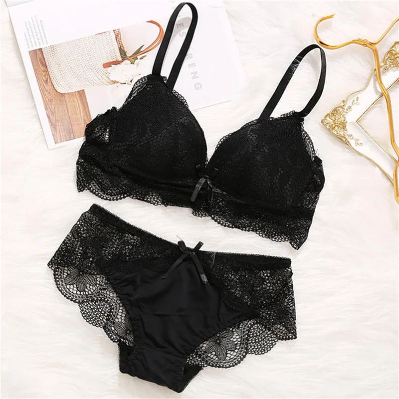 Сексуальный женский кружевной комплект с бюстгальтером бюстгальтер пуш ап +