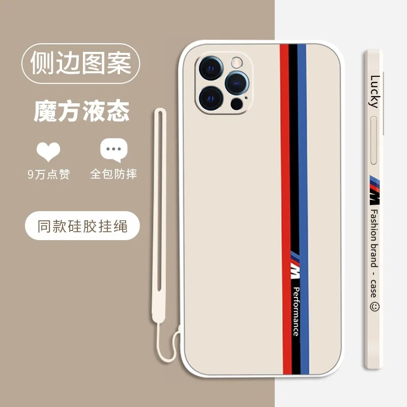 luxury fashion case for iphone 13 11 12 pro max case straight edge soft liquid silicone protective cover free global shipping