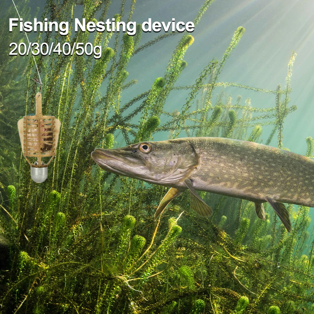 Клетка для кормления карпов 20 г/30 г/40 г/50 г с грузом для запутывания приманок и аксессуарами.
