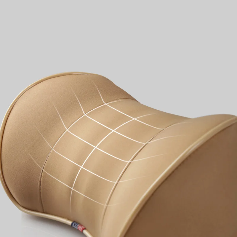New Car Pillow Set Memory Foam Auto Seat Neck Waist Support Back Pillows Leather Headrest Covers For BMW Mercedes Volvo Accent | Автомобили
