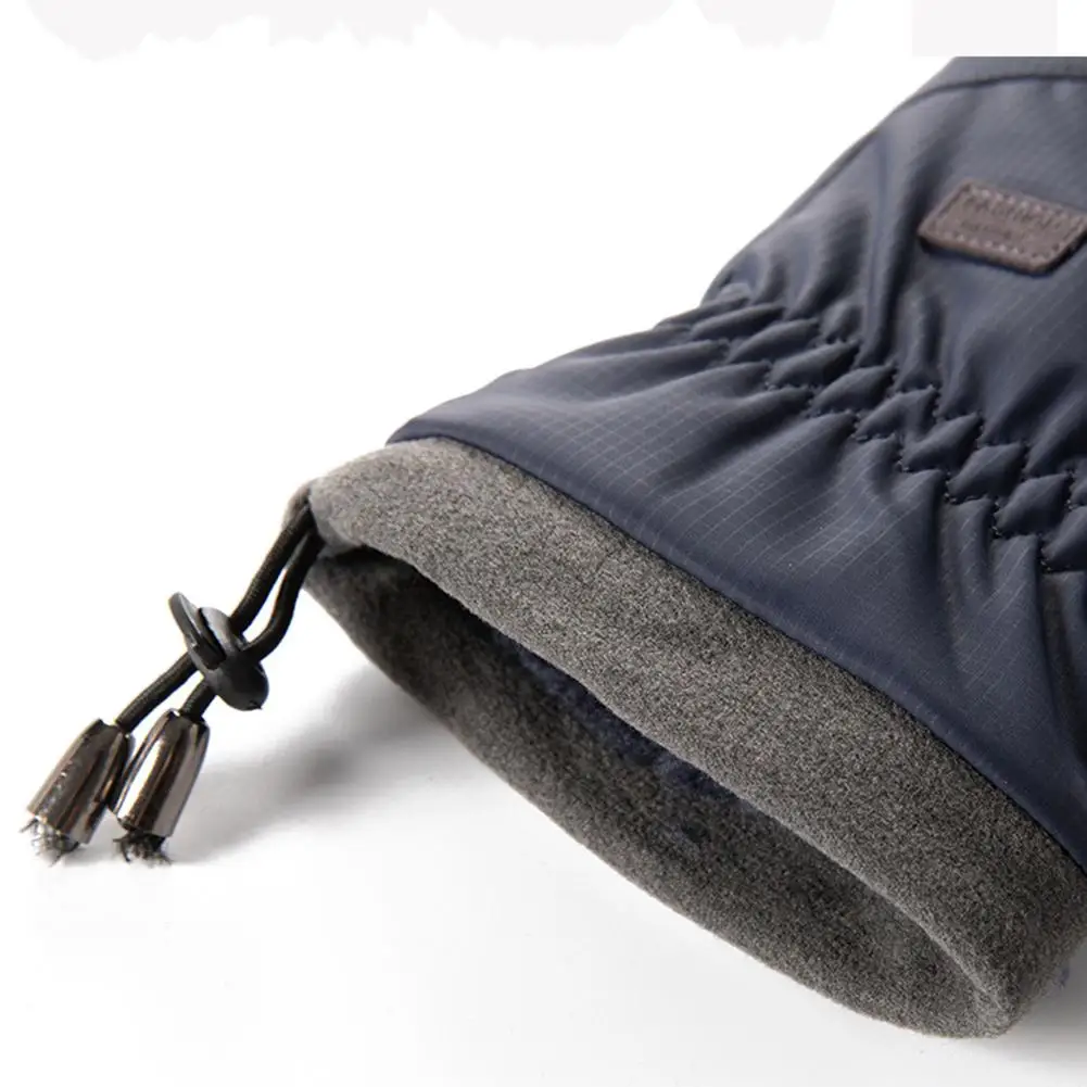 

Gloves Winter Waterproof Thermal Fleece Wind Rope Full Finger Warm Touch Screen Outdoor Sports Riding Bike Gloves 2020 New