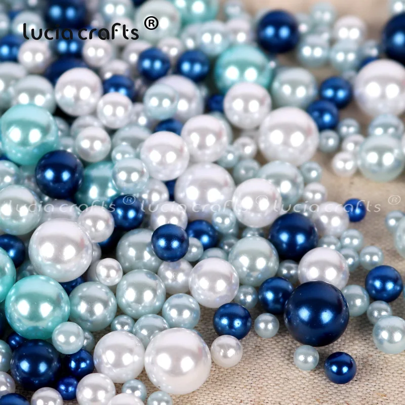 Lucia Crafts 50 г круглые жемчужные бусины разных размеров без отверстий для женщин