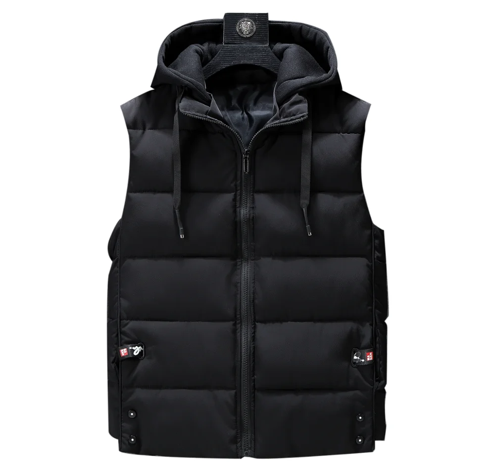 Winter Jackets Casual Mens Thick Vests Men Hoodie Coats Male Cotton Padded Warm Slim Sleeveless Waistcoat | Мужская одежда