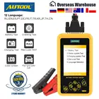 Тестер Аккумуляторов AUTOOL BT460, многофункциональный TFT 4-дюймовый тестер для тяжелых грузовиков, 12 В, 24 В, с цветным дисплеем