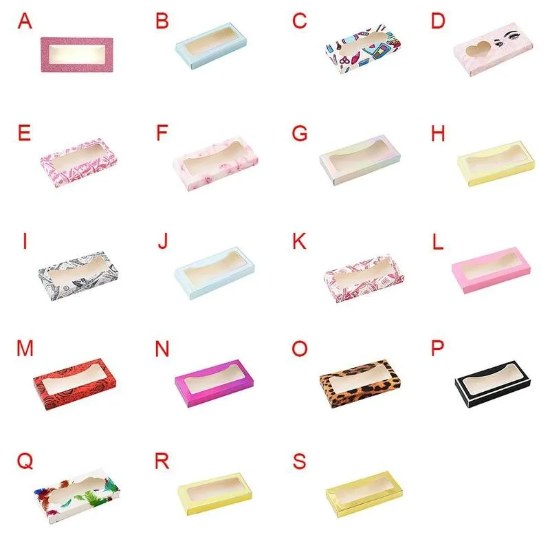 4 шт. коробка для хранения ресниц картонная бумажная упаковочная 25 мм длинных