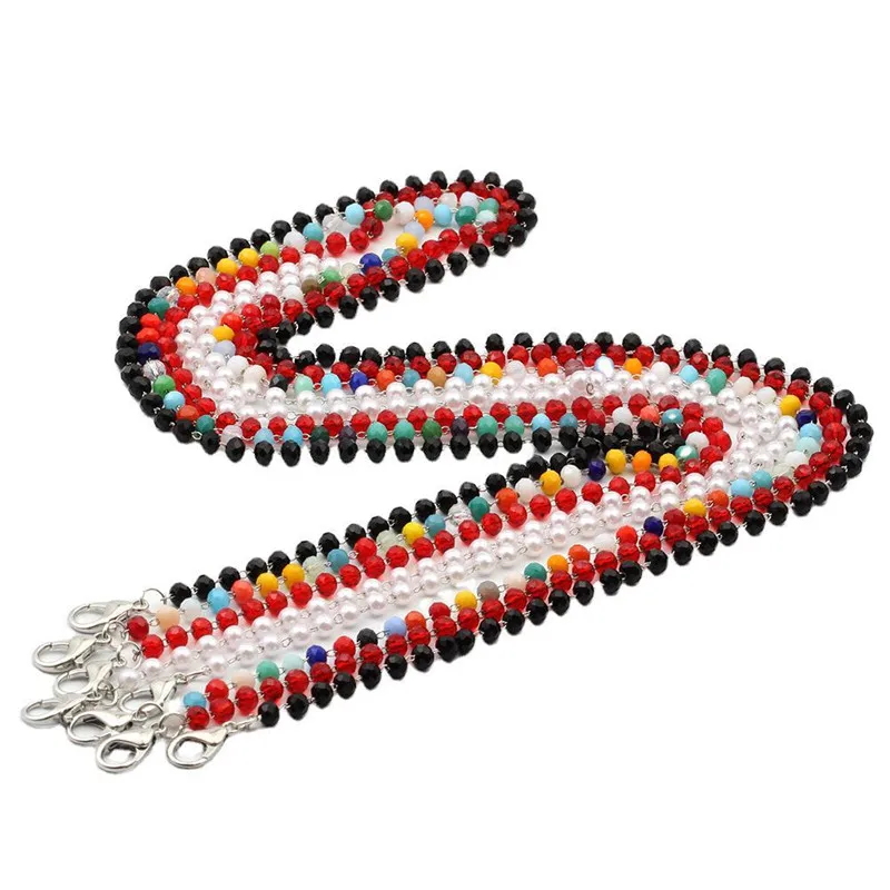 

Fast Delivery Holder Neck Straps Mask Cord Lanyards Glasses Necklace Chain Beaded Pearl Bandage Gezichtsmasker