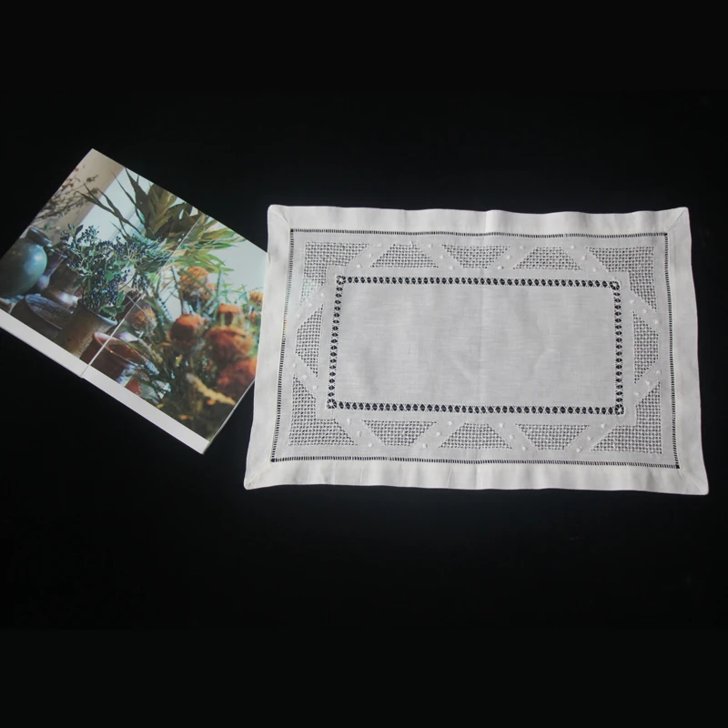 Западная ручная вышитая льняная скатерть с пайетками для сада|Скатерти| |