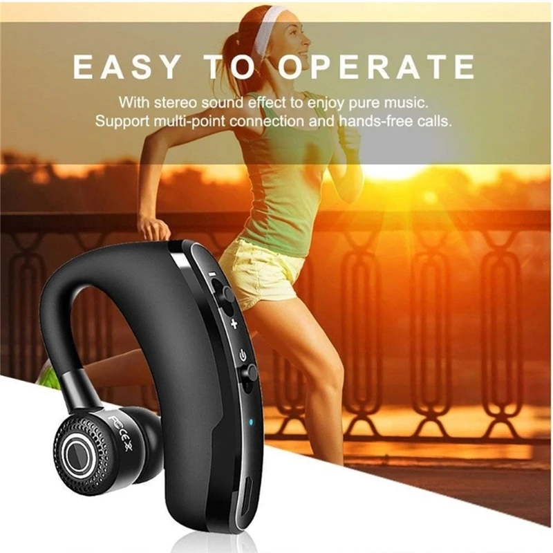 V9 Bluetooth Earphones Wireless Headphones Handsfree Driving Call Business Headset Sports Stereo Music Earbuds for iPhone Xiaomi