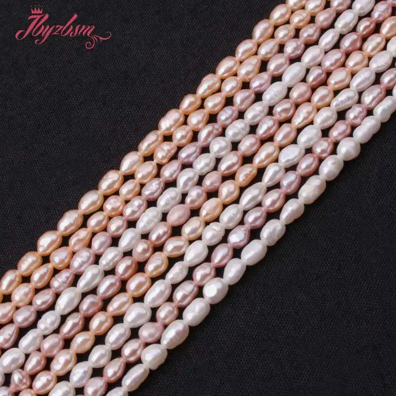 3 4 мм пресноводного жемчуга природной произвольной формы драгоценный камень