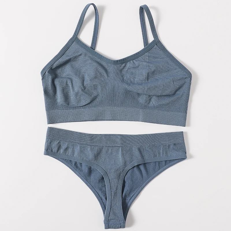 Бюстгальтер женский бесшовный с низкой талией в рубчик | Женская одежда