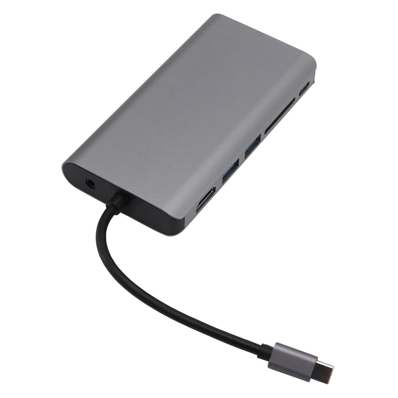 

8 in 1 Type C to HDMI VGA HUB Network Card Expansion Dock USB C to HDMI Card Reader
