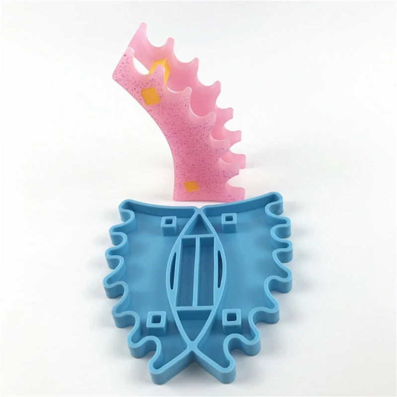 

Pen Holder Epoxy Resin Mold Storage Box Pencil Holder Stand Rack Silicone Mould R2LE