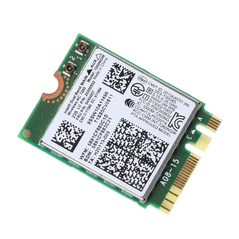 

For ThinkPad X240 T440 T540P L440 5G Dual Band 7260NGW AC FRU:04X6007 Adapter