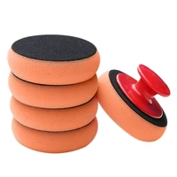 6pcsset car wax wash polish pad sponge cleaning foam kit microfiber applicator pads with gripper handle car styling