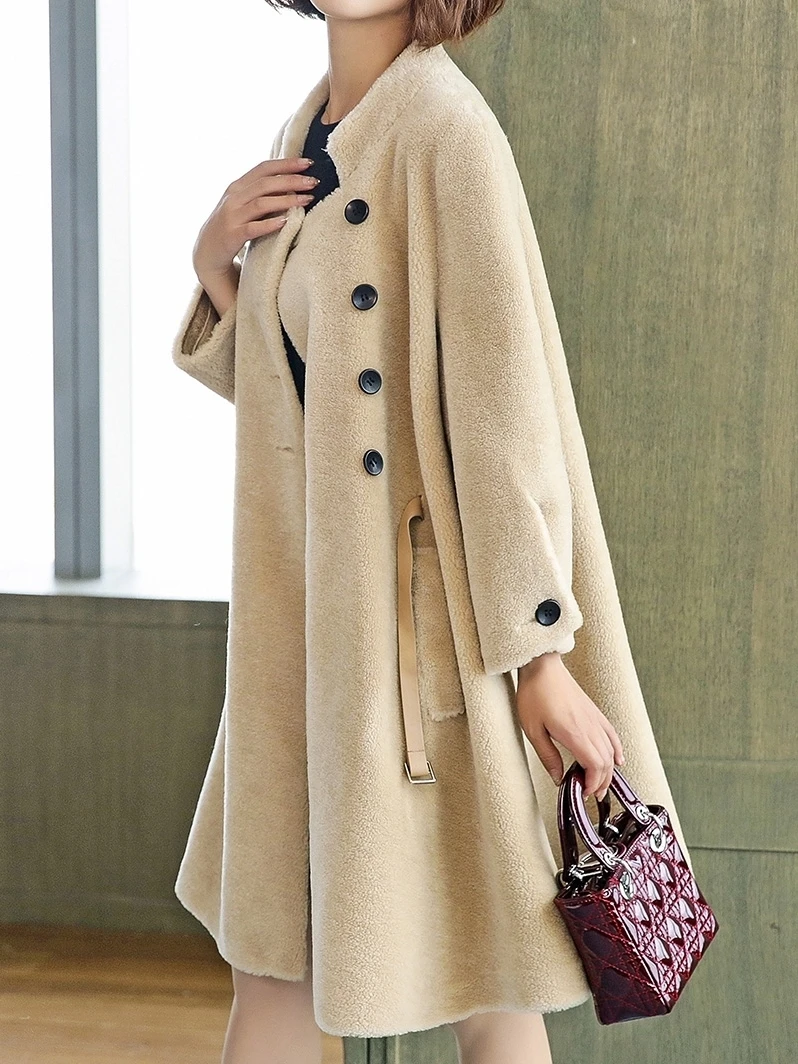 

Real Wool Jacket Female Sheep Shearing Fur Coats 2020 Korean Fashion Women Fur Coat Warm Winter Jackets Outwear 213