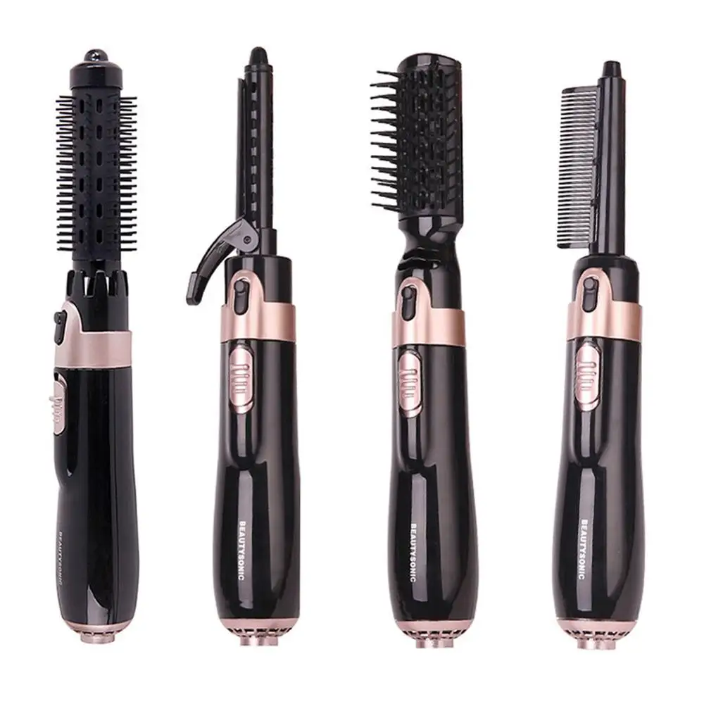 

4 In 1 Multi Function Hot Air Wet and Dry Dual Use Comb Anion Hair Dryer Brush Electric Straightener Curler Negative Hair Dryer