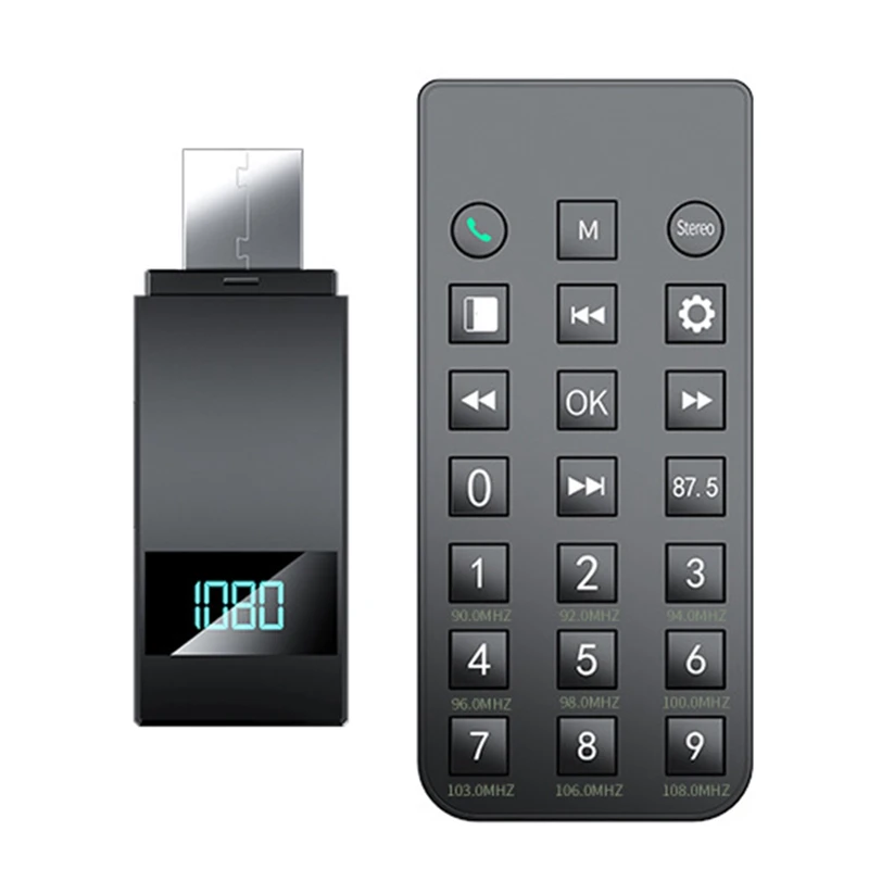 

Bluetooth 5.0 Car Adapter Wireless Audio Receiver MP3 Player Wide Compatibility Receiver Built-in Micphone