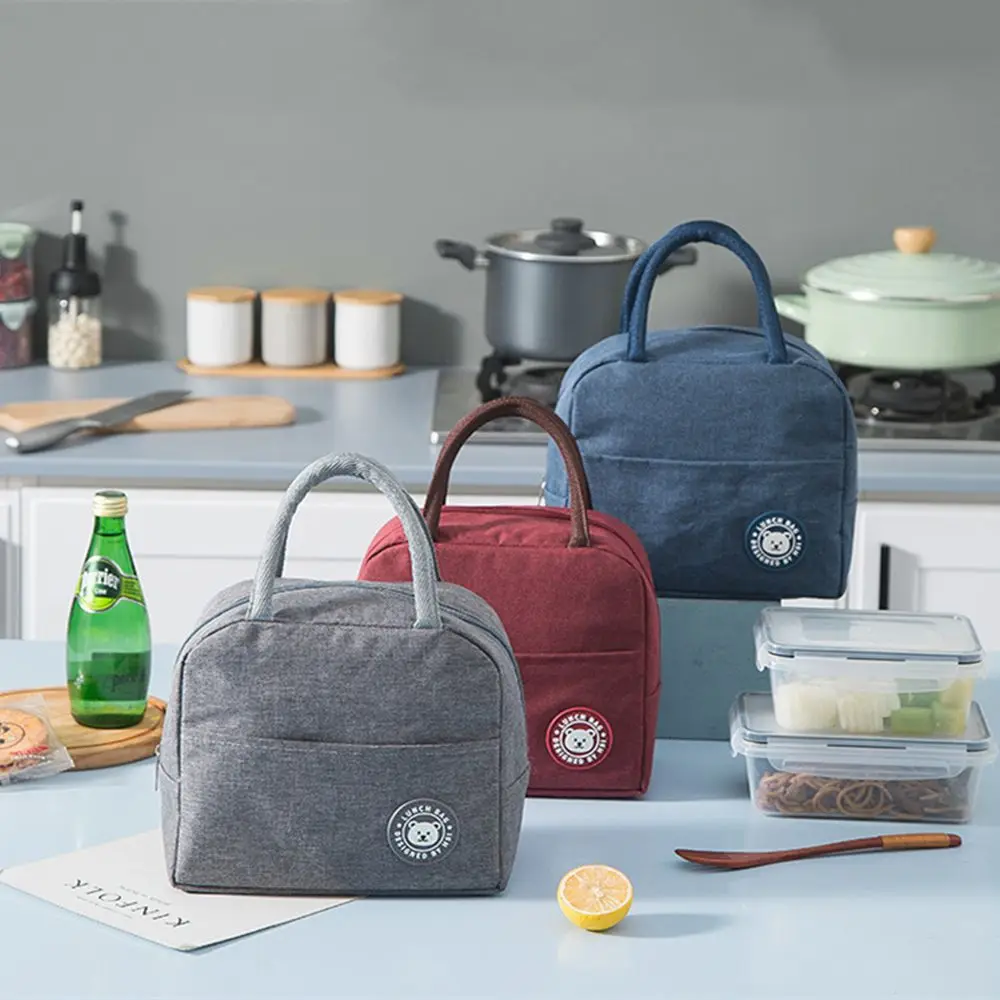 

Большая термоизолированная коробка для ланча, сумки для хранения, сумка для ланча, сумка для бенто, Полиэстеровая Сумка-тоут