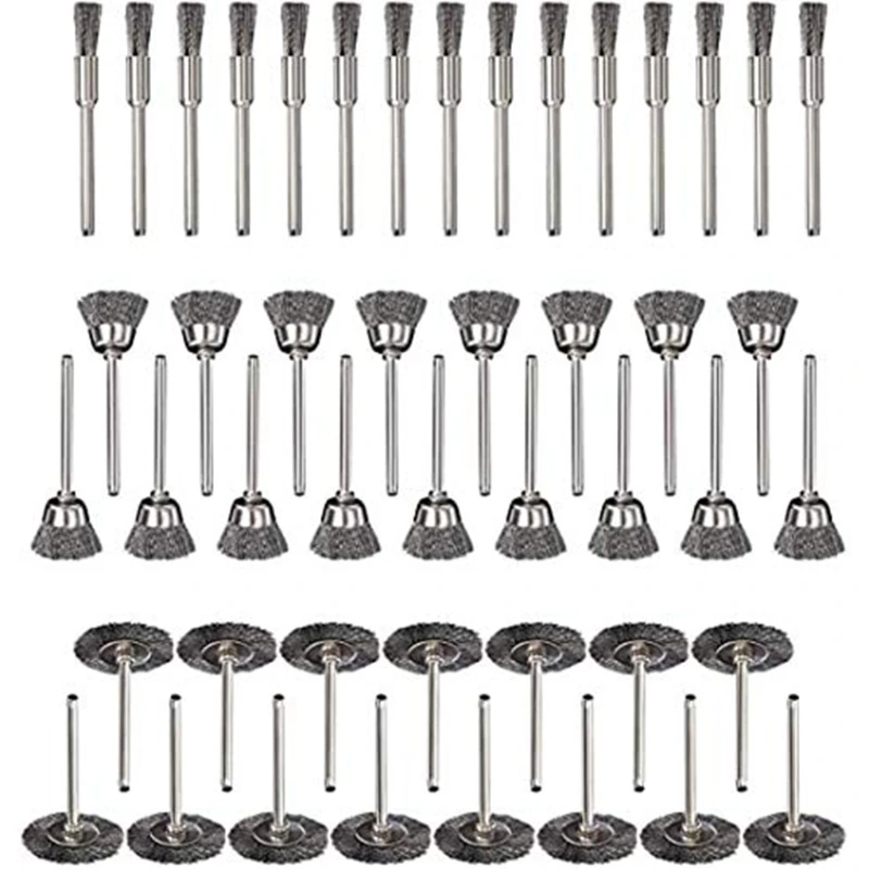 

90pcs Wire Brushes Set Steel Wheel Brushes Accessories for Rotary Tools Drop Shipping